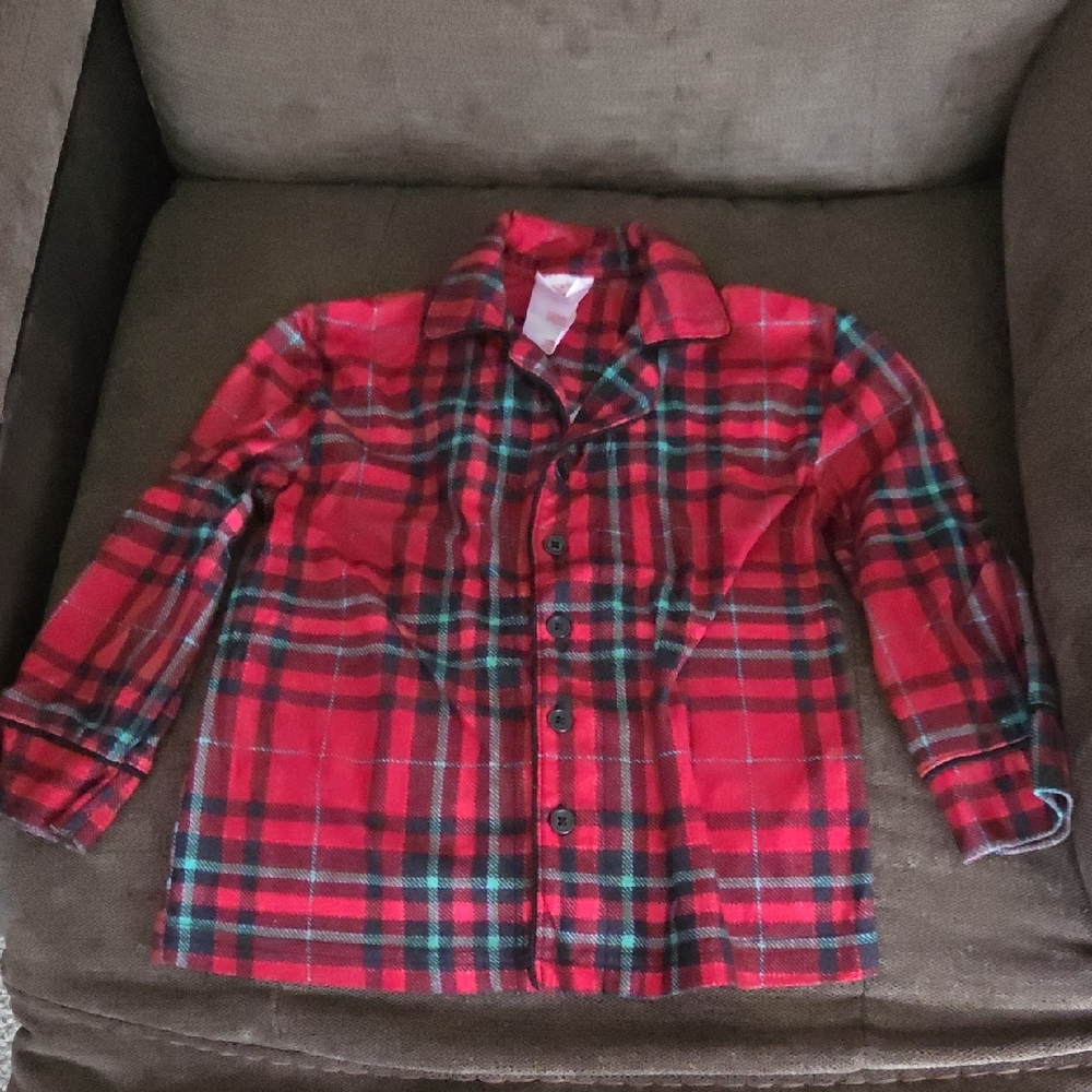 Wondershop Red and Green Plaid Kids Pajama Set - Picture 2 of 6